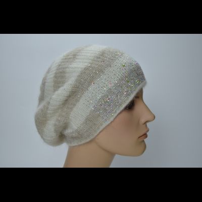 Берет Vizio 1414 B белый с бежевым