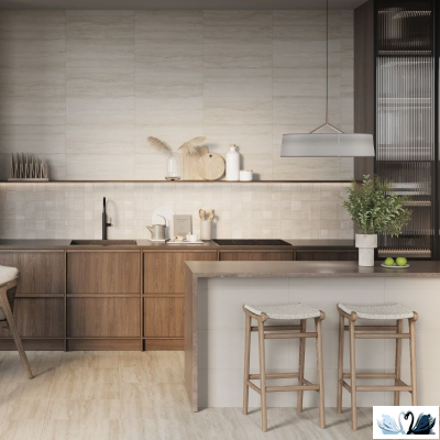 Плитка Belani Травертин кремовый 30х60 см, настенная, Береза керамика