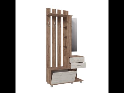 Прихожая Микс-Арт крафт табачный/крафт белый 1.6 м (ТЭКС)