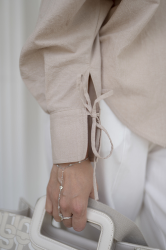 рубашка "Летучая мышь" бежевая