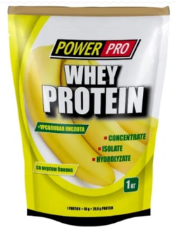 комплексный/WHEY PROTEIN (900 гр.) POWER PRO. Банан