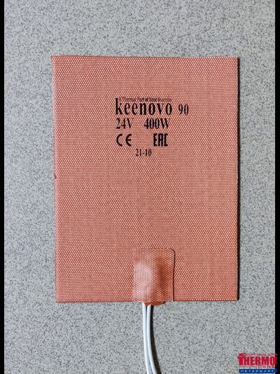 Гибкая нагревающая пластина 400 Вт 24 В (152х203) (терм.90) Keenovo (3М СКОТЧ, ТЕРМОДАТЧИК НА 90°С)