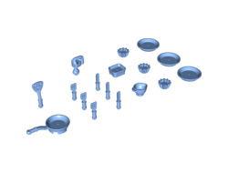 Friends Accessories, Kitchen, 17 in Bag Multipack, Medium Blue (93082 / 4625280 / 6176382)