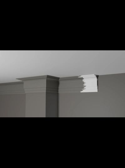 Потолочный плинтус DECOR-DIZAYN DD515, из дюрополимера, под покраску, ударопрочный, 2 метра