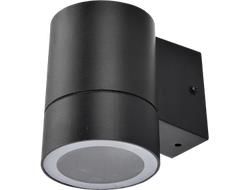 Светильник Ecola 8003A влагозащ.прозр.цилиндр металл.черный IP65 1*GX53 114х140х90 FB53C1ECH