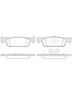 Колодки передние (Remsa) для Рено Сандеро 2 ( 16V)
