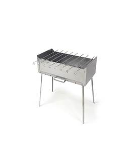 Мангал-дипломат "На восьмерых" + 8 шампуров 390мм (51х280х700, сталь 1,5мм) МД-8