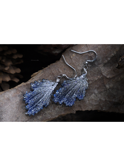 Серьги с крылышками "Фея Хрустальной Метели", праздничная коллекция