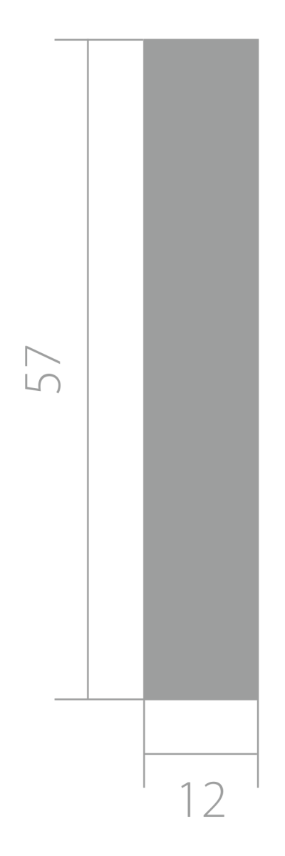 Наличник Ultrawood E2E 9988 i, для дверей, окон, проемов, под покраску, ударопрочный, 2000х57х12мм