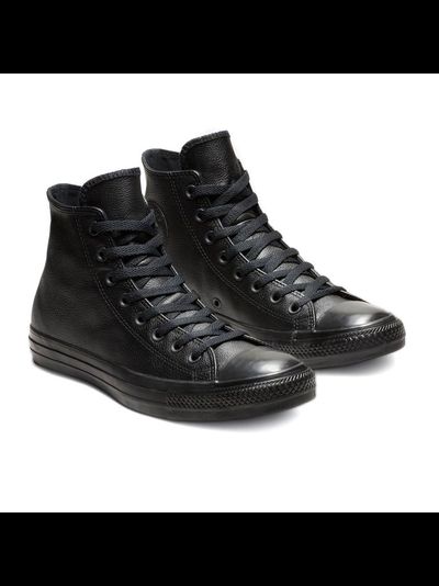 Кеды Converse All Star черные монохромные высокие кожаные