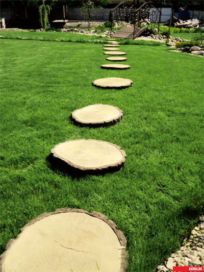 Брусчатка "Пенёк" для пешеходных зон. Материал: белый бетон. Производитель: КАВКА