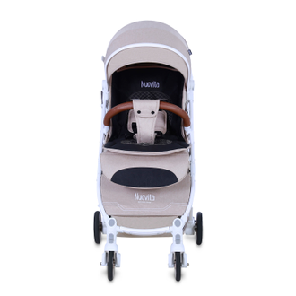 Коляска прогулочная Nuovita Giro Lux Beige, Bianco/Бежевый, Белый