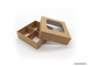 Коробка для конфет Бурый 4 шт (100 х 100 х 30 мм) крышка - дно