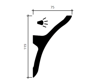 Карниз 1.50.623 - 119*75*2000мм
