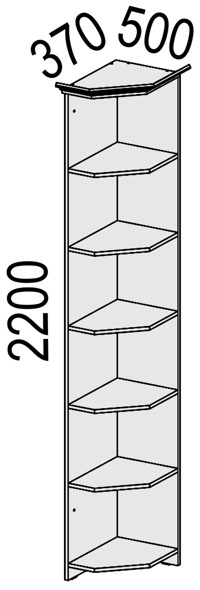 Стеллаж угловой Фиери
