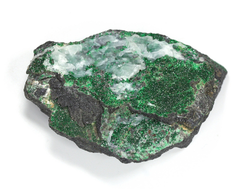 Уваровит кристаллы на породе, Кальцит, Урал (58*41*17 мм, 73 г) №25851