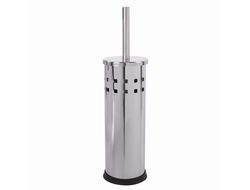 Ершик для унитаза с подставкой (нержавеющая сталь, блестящий)