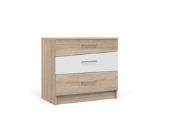 Спальня АНТАРИЯ - Комод 3ящ Дуб Сонома/Белый
