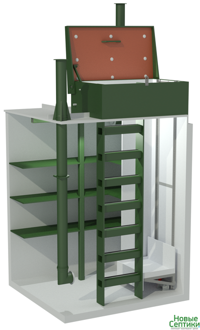 Погреб пластиковый ПП 1 с грузоподъемным механизмом