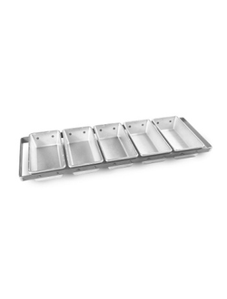 Форма для выпечки хлеба 5-ти секционная 21,5*10,5 см. литая, алюминий