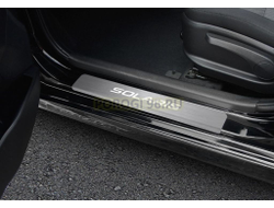 Накладки на пороги для Hyundai Solaris 2011-2016