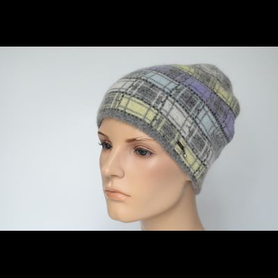 Шапка Vizio 1038 CY серая с желтым