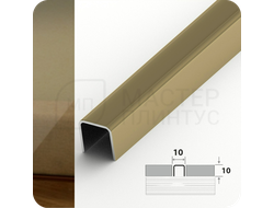 П-образный разделительный профиль из нержавеющей стали AISI 304 Лука ПП 01-10 зеркало шампань