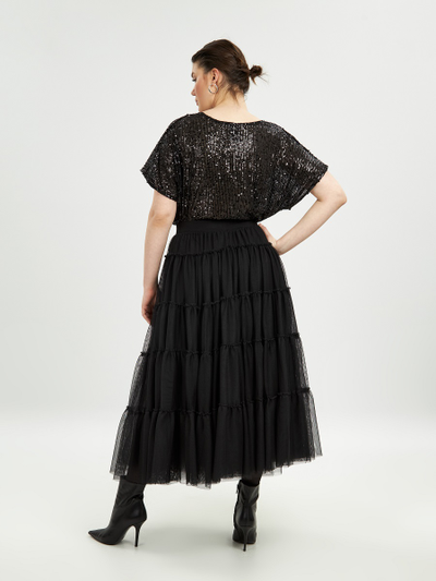 Эффектная юбка миди