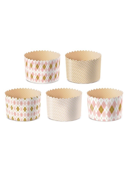 Форма бумажная для кулича "Ромбики" 100г (10 шт.,), 70*60мм