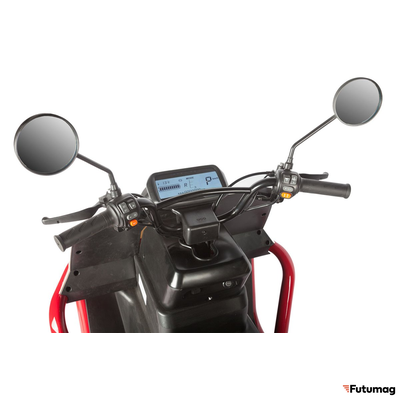 Электротрицикл Wanshida DOUHAO 60V 800Вт черно-бело-красный