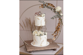 Свадебный торт с межярусом "Диамант"