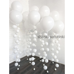 Шары цепочки с пузырями 11шт (белые)