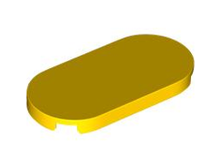 Tile, Round 2 x 4 Oval, Yellow (66857 6518940)