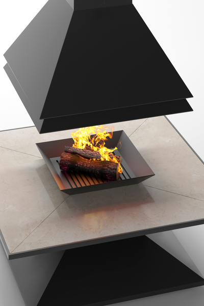 Островной дровяной камин CANDLE 120