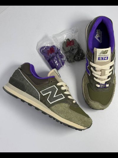 New Balance 574 Sneakersnstuff Nature Green Purple
