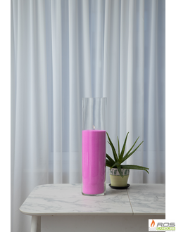 Насыпная свеча "Цилиндр 60 см", розовая "Розовый", с отдушкой "Ванильная карамель"