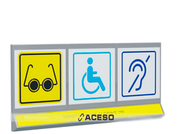 Пиктограмма тактильная, модульная "Доступность объектов для инвалидов по зрению и по слуху, а также