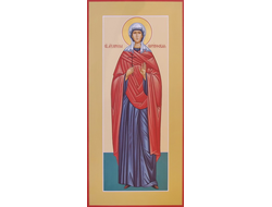 Ирина Коринфская, святая мученица. Рукописная мерная икона.