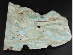 Арагонит голубой, полировка с двух сторон, Африка (124*91*10 мм, 223 г) №37761