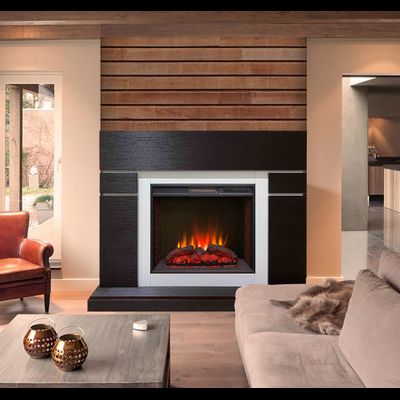 Электрокамин Лондон BL-WT с очагом Sparta 25.5 LED