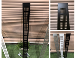 Решетка вентиляционная 900х60мм ЧЕРНАЯ