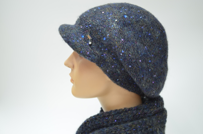 Кепка и шарф Vizio 1324 W синий комплект