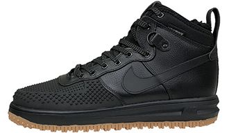 Nike Lunar Force 1 Duckboot Black Brown с мехом