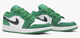 Nike Air Jordan Retro 1 Low Pine Green (Зеленые) сбоку