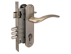 Замок врезной Аллюр 132/3 AB ст.бронза 4кл. с/руч  [40569]