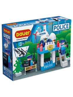 Детский развивающий конструктор Bauer "Полиция" Набор Вертолетная площадка