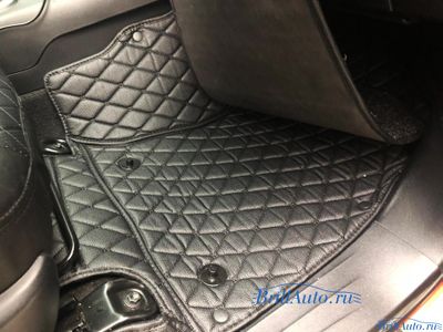 3D коврики в салон Toyota Hilux из экокожи