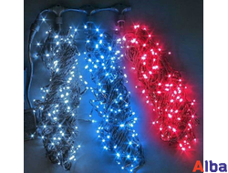 Спайдер 3 Нити по 20 м, IP 54 , мерцание, Светодиодная гирлянда Триколор