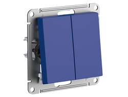 Кнопка 2-клавишный, аквамарин, серия AtlasDesign