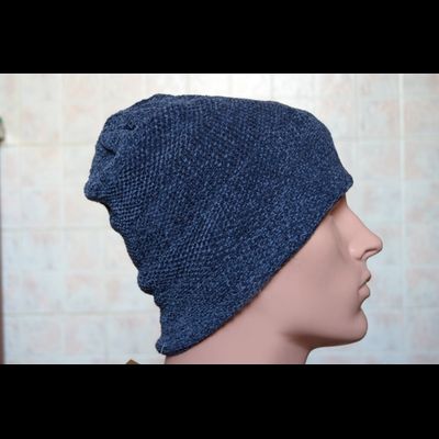 Мужская вязаная шапка Италия Vizio 6204 CL синяя